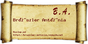 Brüszler Antónia névjegykártya